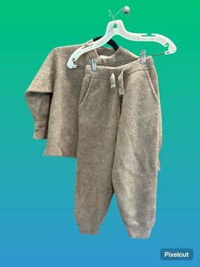 Cozy Knit Two-Piece Set in Heather Taupe